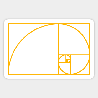 The Golden Ratio Fibonacci Spiral Sticker